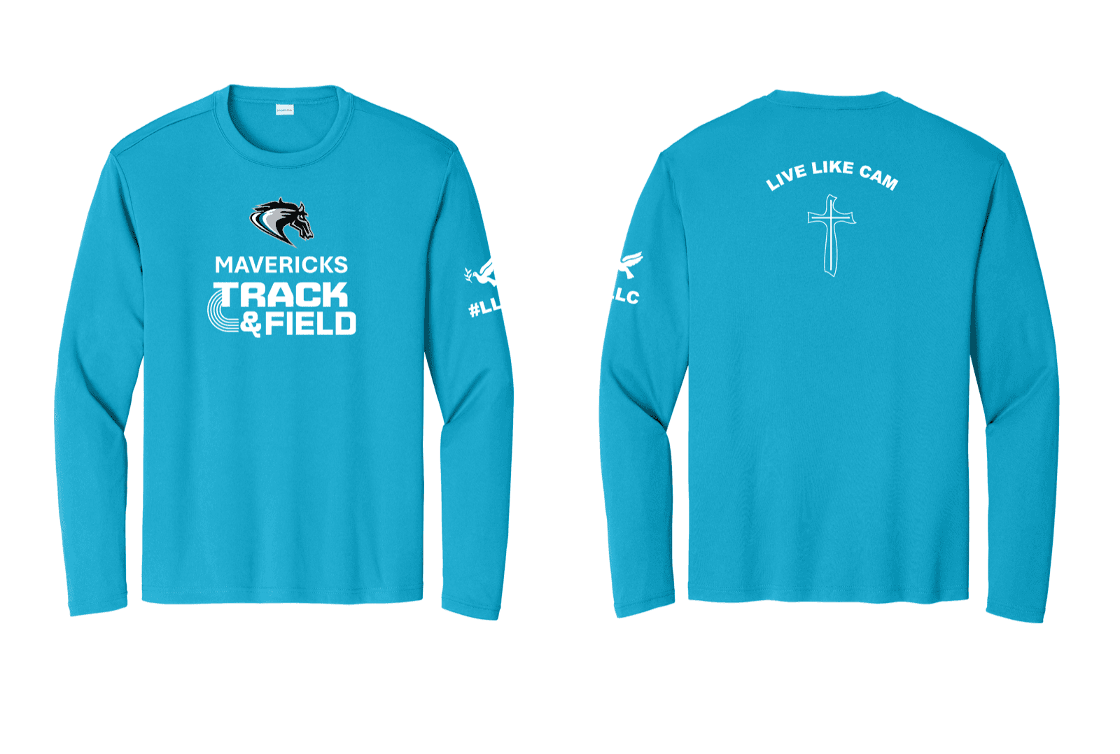 Long-Sleeve Performance Shirts for a High School Cross-Country Team